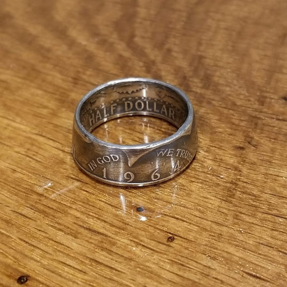 1964 JFK Half Dollar Coin Ring